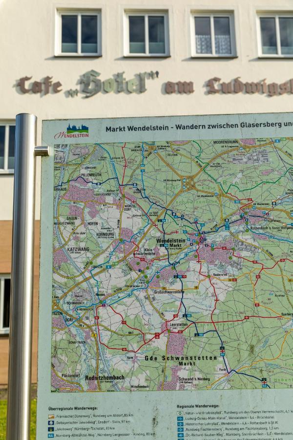 Hotel am Ludwigskanal Wendelstein Bagian luar foto